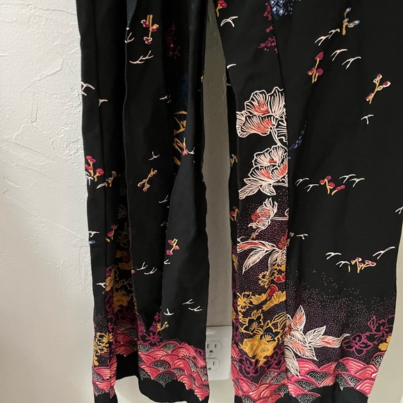 ANTHROPOLOGIE FEATHERBONE NARA BLACK FLORAL JUMPSUIT 8 - Picture 7 of 8